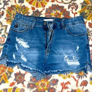 Kancan Distressed Denim Shorts size W9 28